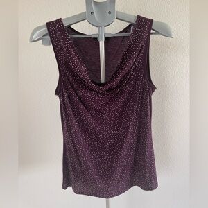 Express Purple Sleeveless Top with Silver Studded Accents